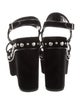 Saint Laurent Suede Studded Accents Slingback Sandals