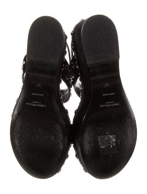Saint Laurent Suede Studded Accents Slingback Sandals