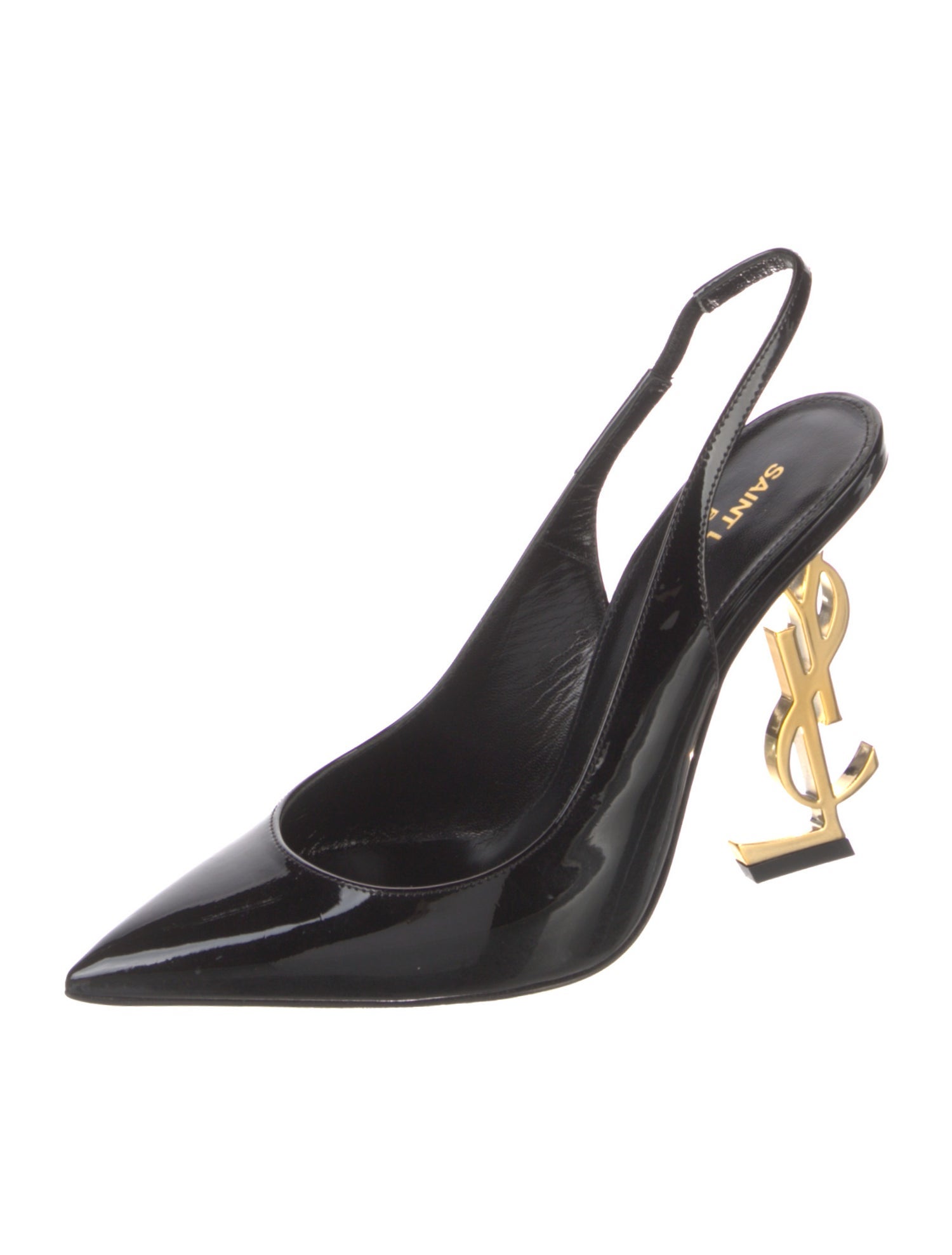 Saint Laurent Patent Leather Slingback Pumps
