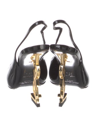 Saint Laurent Patent Leather Slingback Pumps