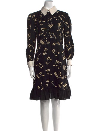 Saint Laurent Printed Knee-Length Dress