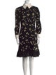 Saint Laurent Printed Knee-Length Dress