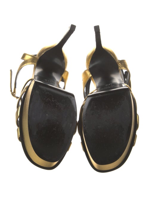 Saint Laurent Leather T-Strap Sandals