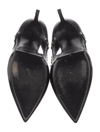 Saint Laurent Leather Cutout Accent Pumps