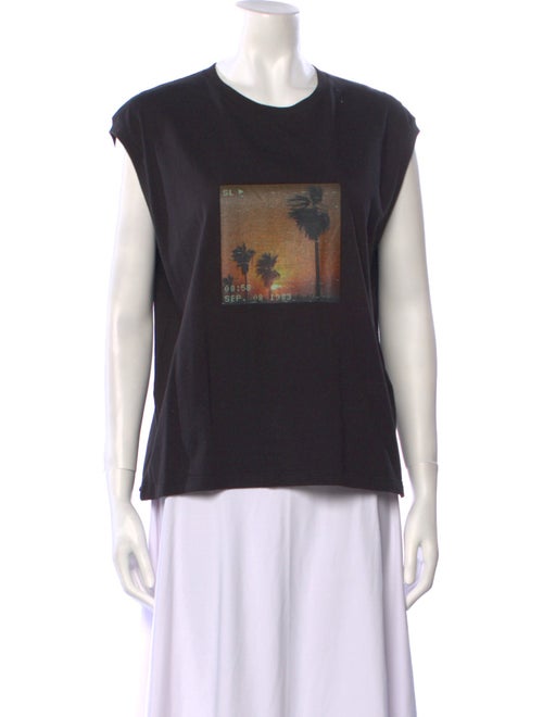 Saint Laurent Graphic Print Crew Neck T-Shirt