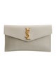Saint Laurent Leather YSL Grain De Poudre Clutch Medium 2024