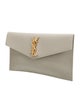 Saint Laurent Leather YSL Grain De Poudre Clutch Medium 2024