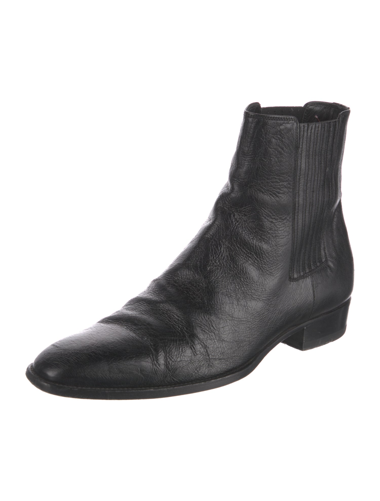 Saint Laurent Wyatt 30 Leather Chelsea Boots