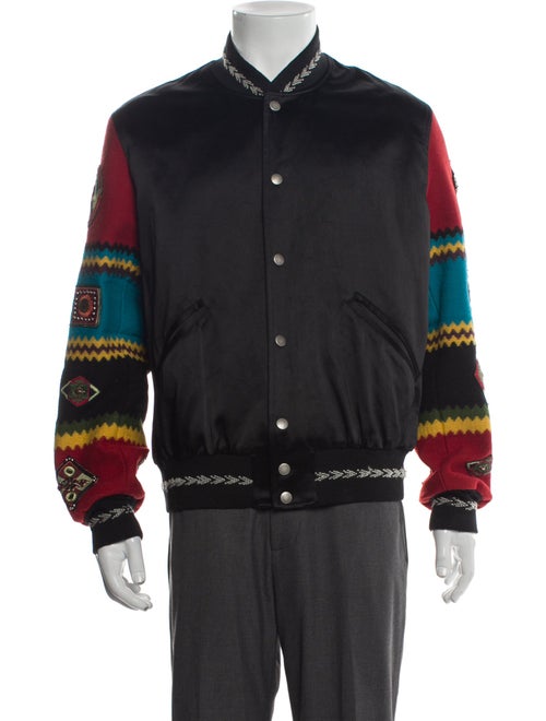 Saint Laurent 2018 Graphic Print Varsity Jacket