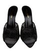 Saint Laurent Mesh Crystal Embellishments Slides