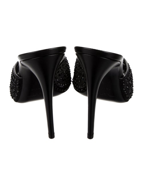 Saint Laurent Mesh Crystal Embellishments Slides