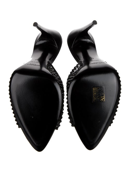 Saint Laurent Mesh Crystal Embellishments Slides