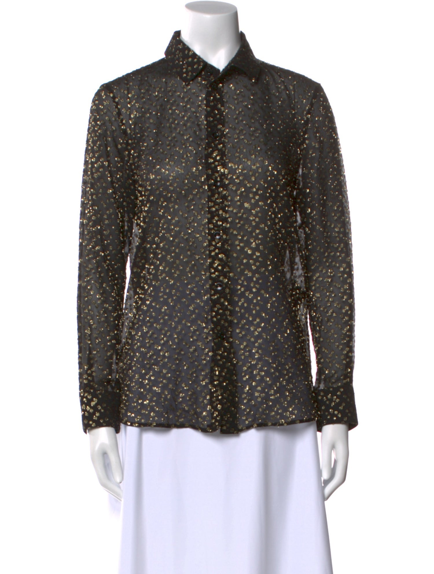 Saint Laurent 2018 Silk Button-Up Top