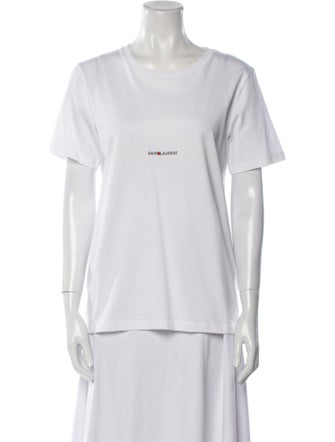 Saint Laurent Graphic Print Scoop Neck T-Shirt
