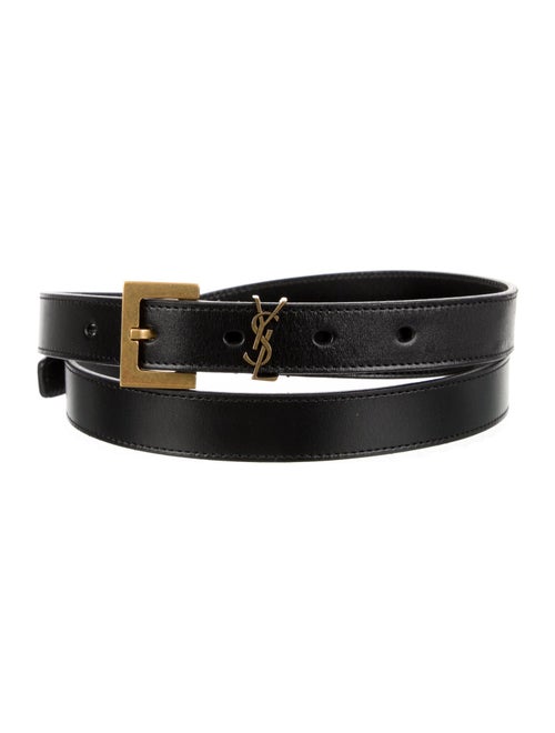 Saint Laurent Skinny Leather Belt