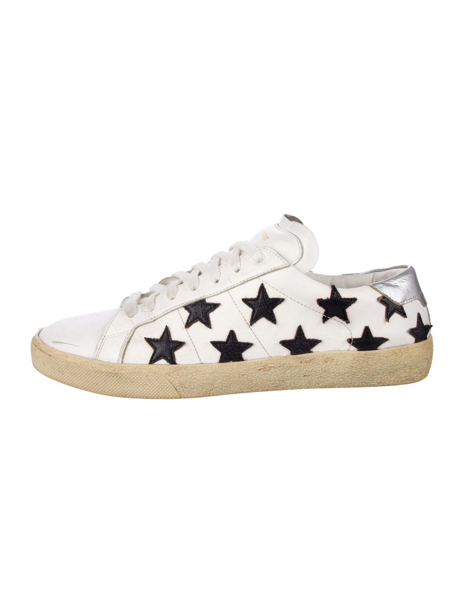 Saint Laurent Leather Printed Sneakers