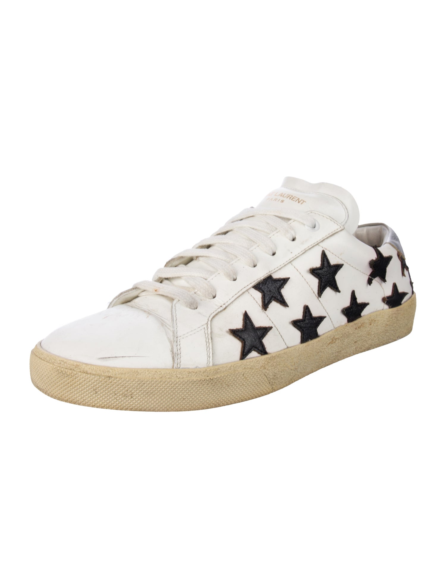 Saint Laurent Leather Printed Sneakers
