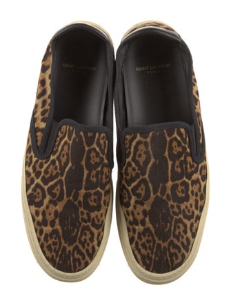 Saint Laurent Canvas Animal Print Espadrilles