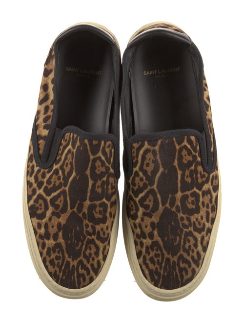Saint Laurent Canvas Animal Print Espadrilles