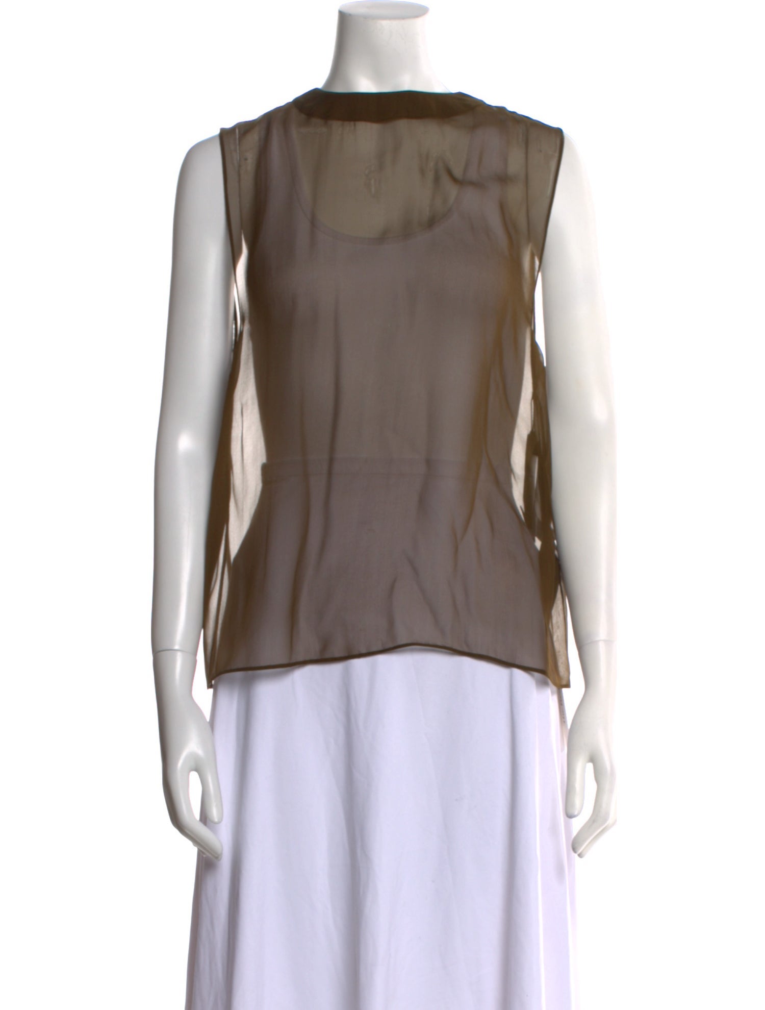 Saint Laurent Silk Bateau Neckline Blouse