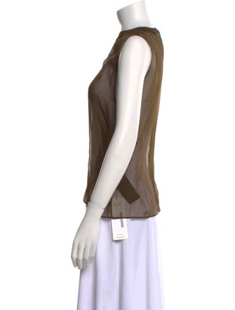 Saint Laurent Silk Bateau Neckline Blouse