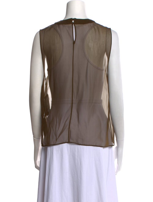 Saint Laurent Silk Bateau Neckline Blouse