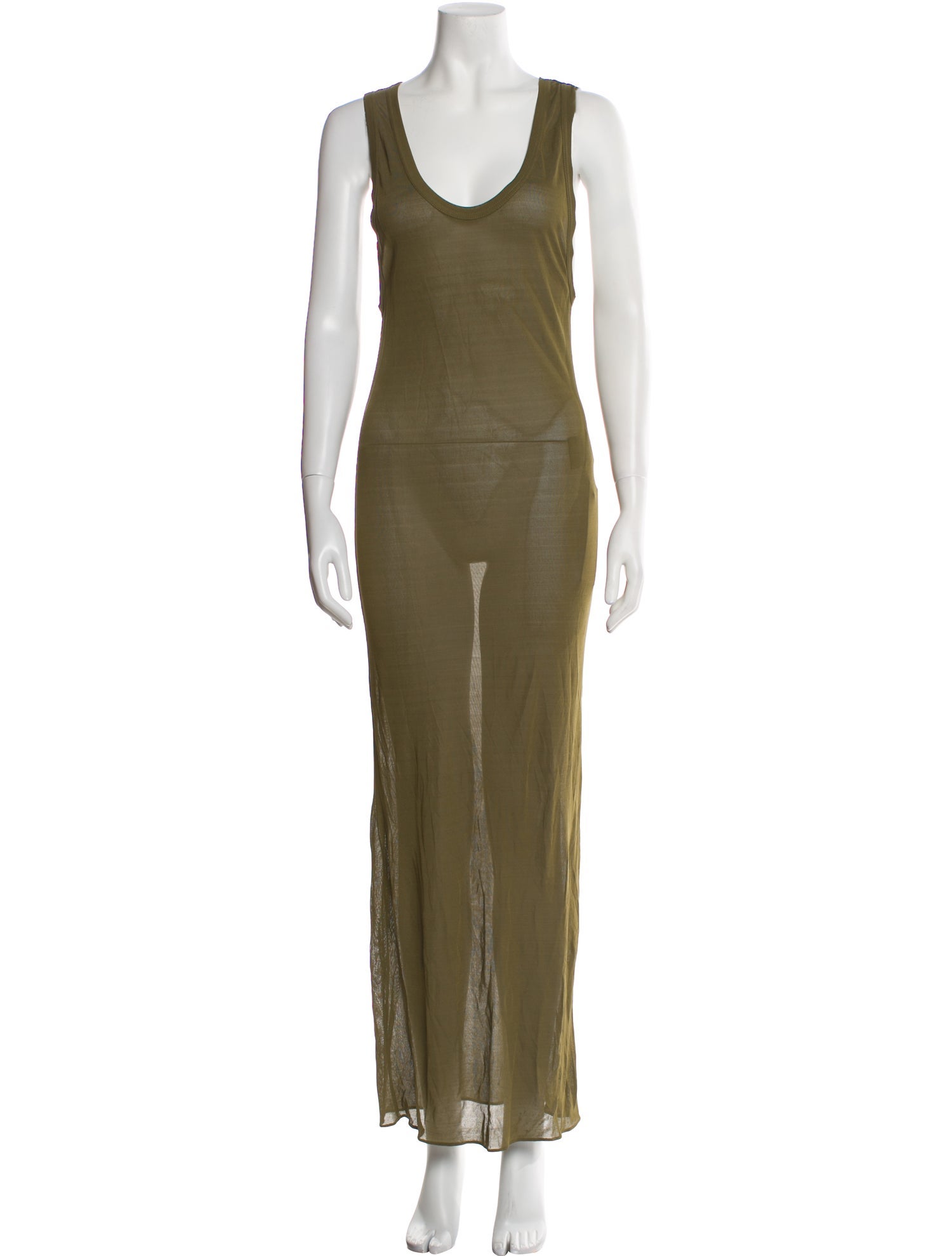 Saint Laurent Scoop Neck Long Dress w/ Tags