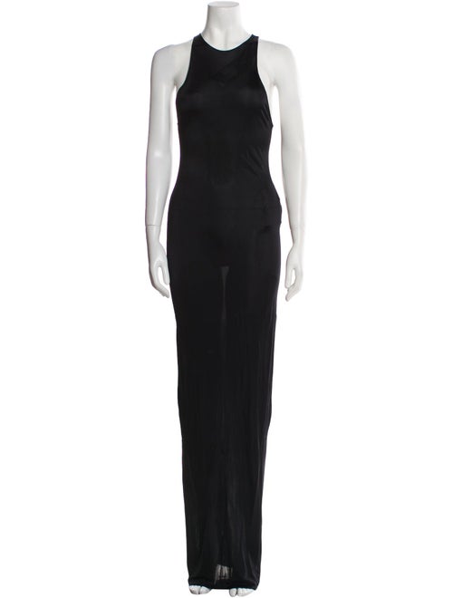 Saint Laurent Crew Neck Long Dress