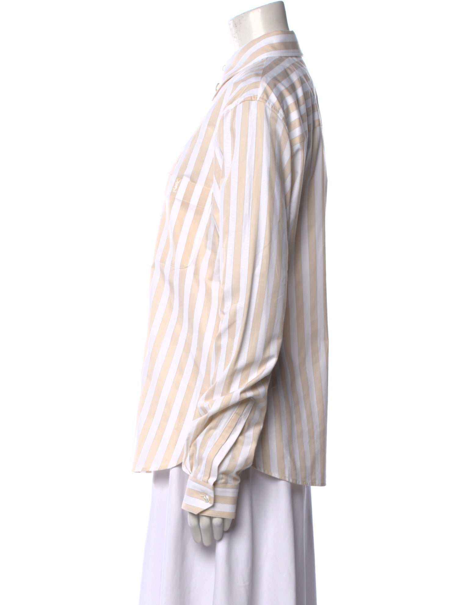 Saint Laurent 2022 Striped Button-Up Top w/ Tags