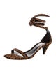 Saint Laurent Ponyhair Animal Print Sandals