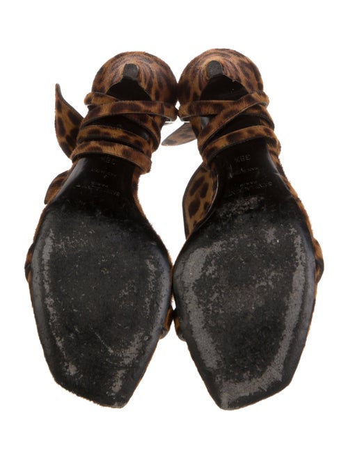 Saint Laurent Ponyhair Animal Print Sandals