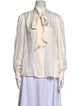 Saint Laurent Silk Tie Neck Blouse