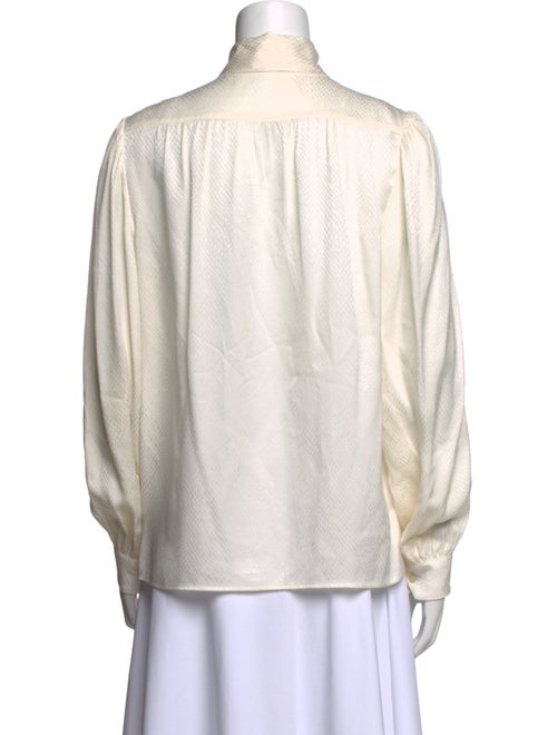 Saint Laurent Silk Tie Neck Blouse