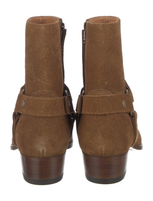 Saint Laurent Suede Moto Boots