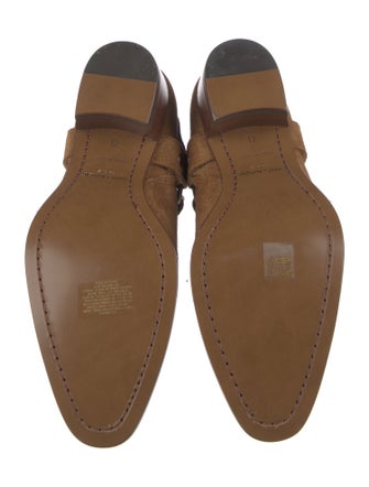 Saint Laurent Suede Moto Boots