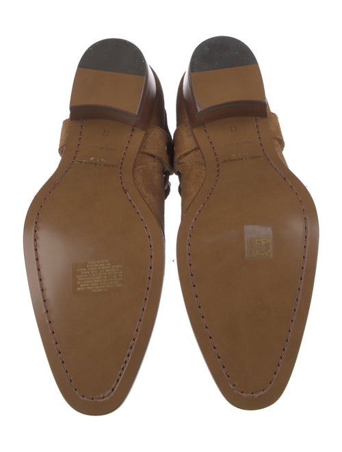 Saint Laurent Suede Moto Boots