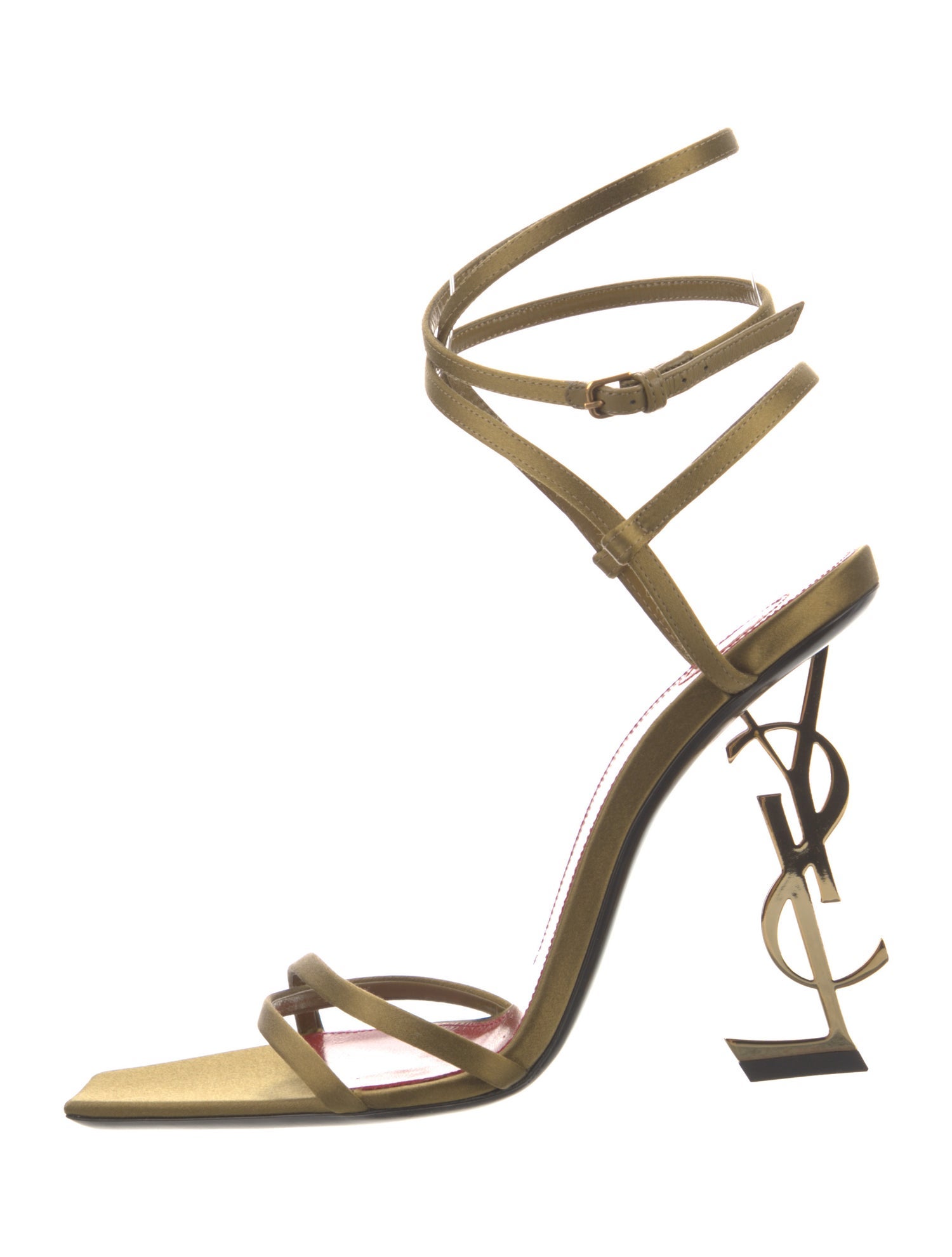 Saint Laurent Satin Slingback Sandals