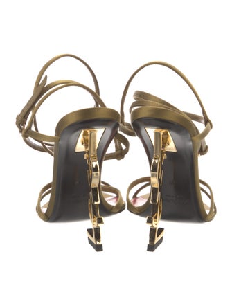 Saint Laurent Satin Slingback Sandals