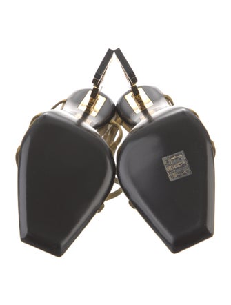 Saint Laurent Satin Slingback Sandals