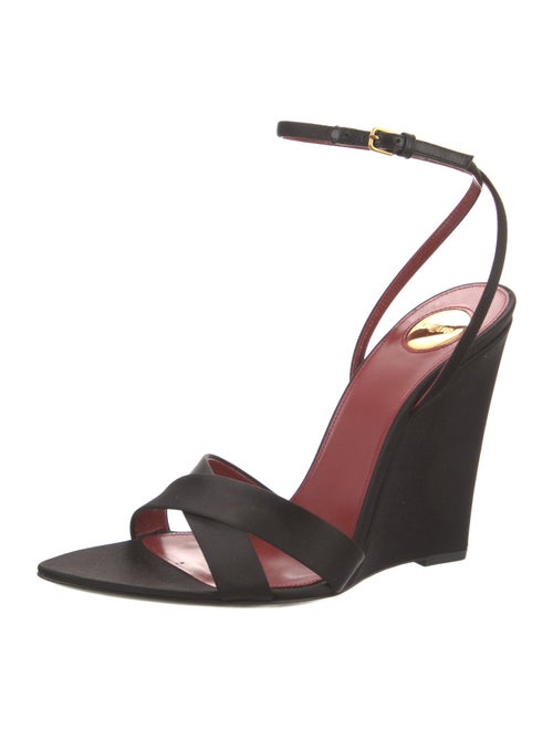 Saint Laurent Satin Slingback Sandals