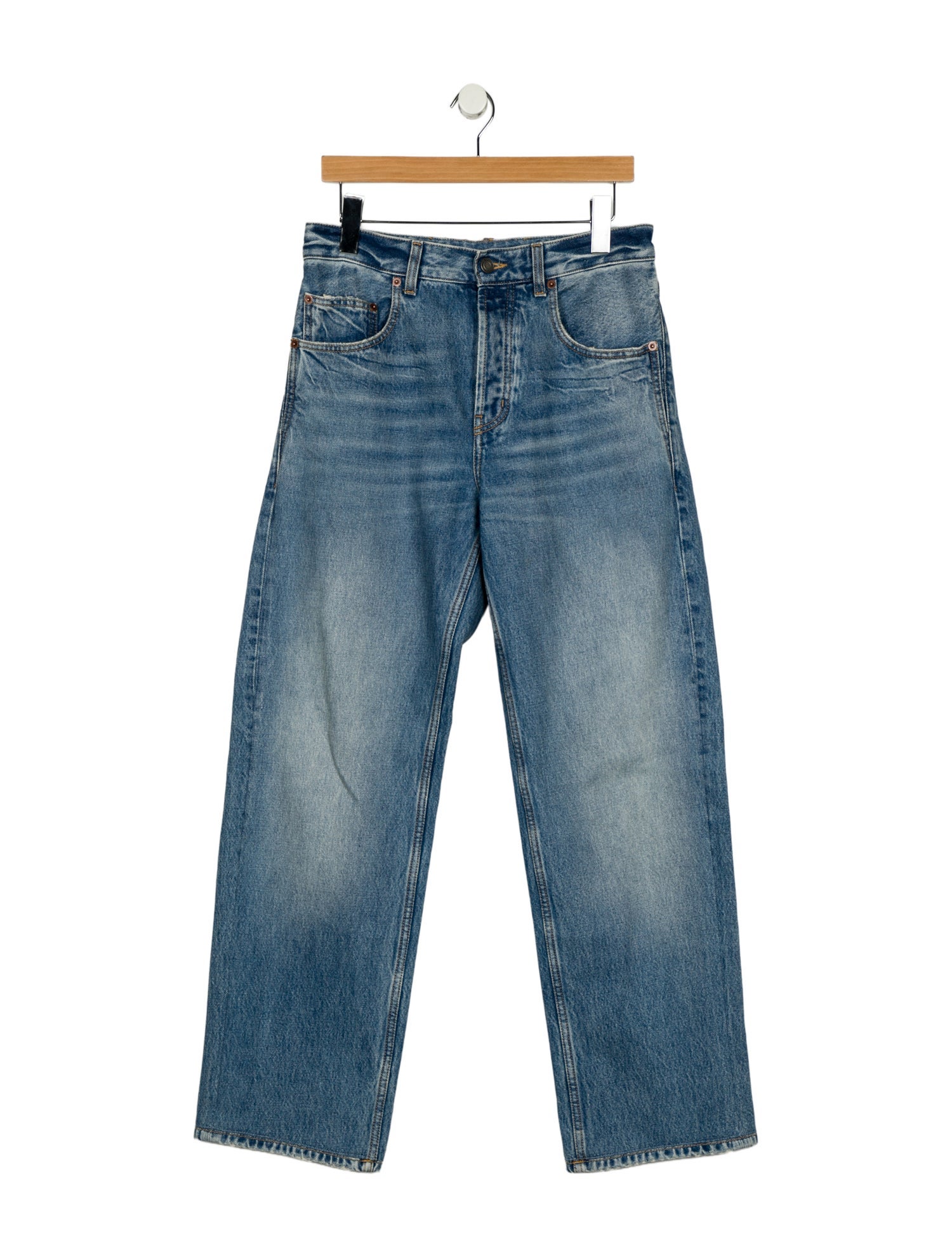 Saint Laurent High-Rise Wide Leg Jeans