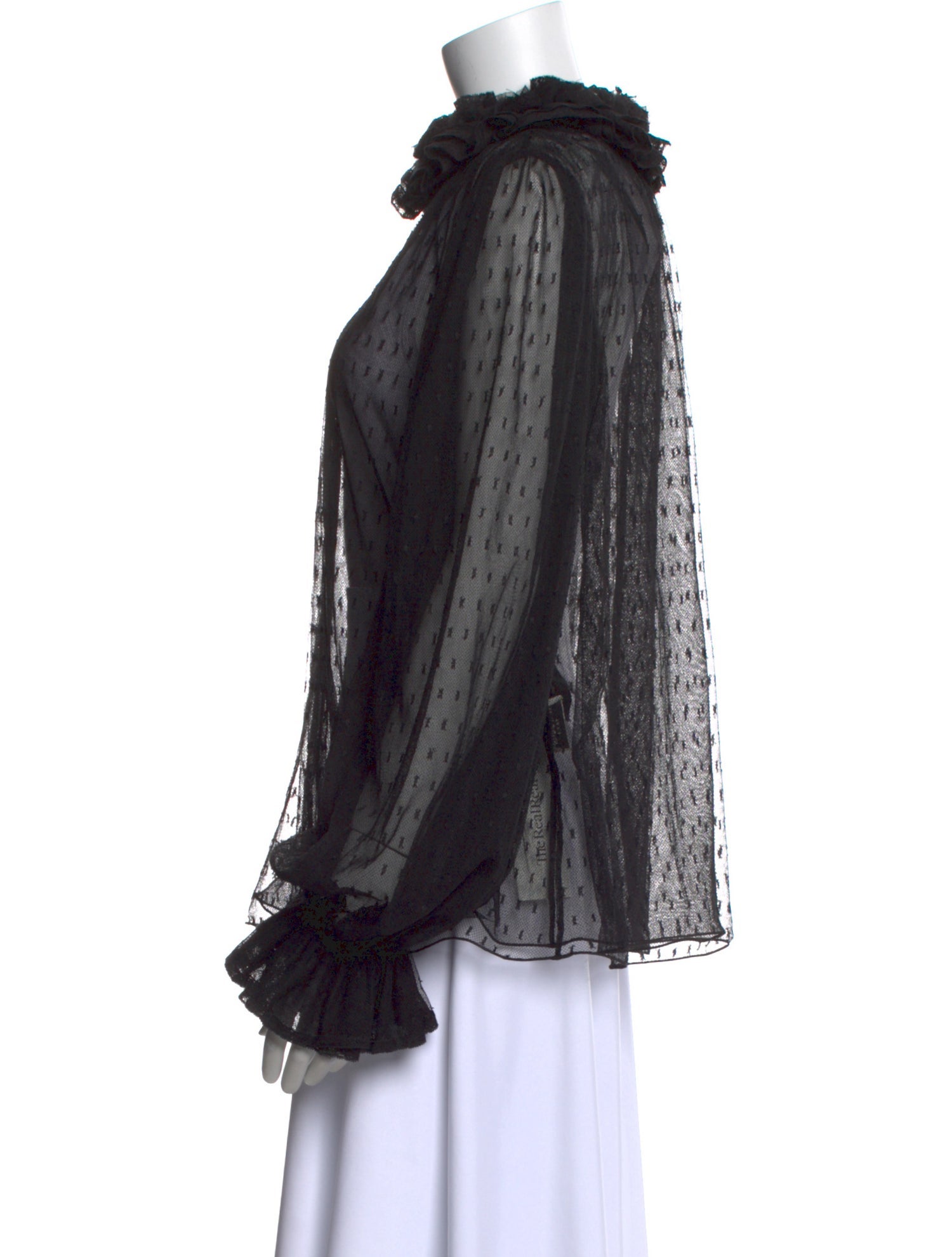 Saint Laurent Mock Neck Long Sleeve Blouse w/ Tags