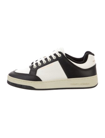Saint Laurent Leather Colorblock Pattern Sneakers