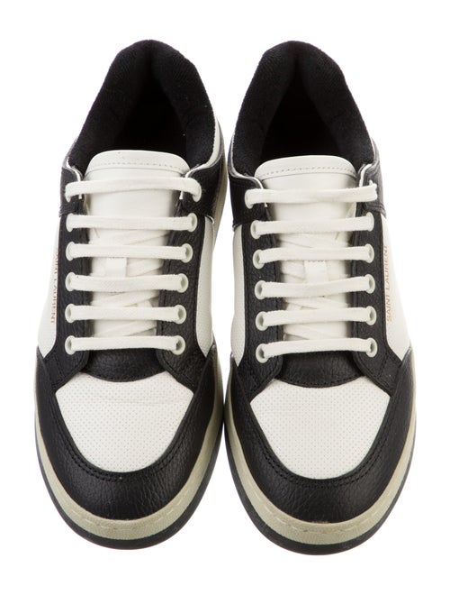 Saint Laurent Leather Colorblock Pattern Sneakers