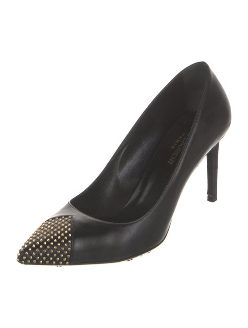 Saint Laurent Leather Studded Accents Pumps
