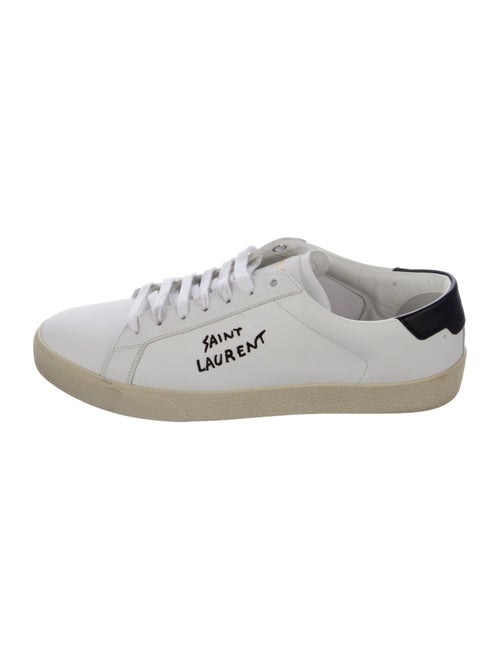 Saint Laurent Leather Graphic Print Sneakers