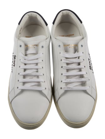 Saint Laurent Leather Graphic Print Sneakers