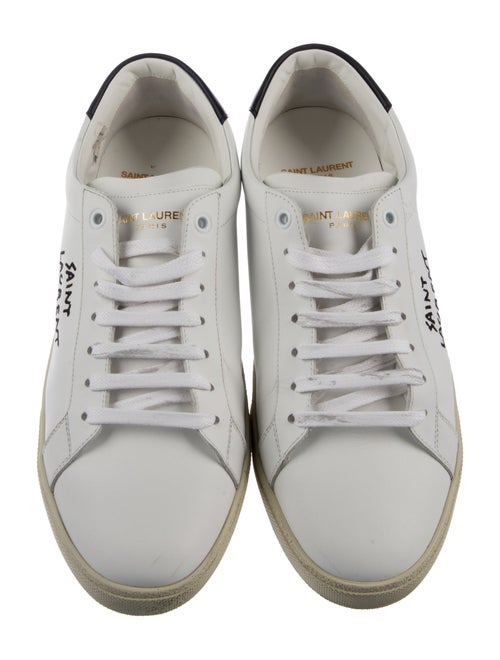 Saint Laurent Leather Graphic Print Sneakers