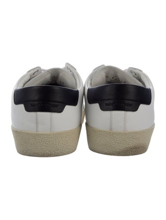 Saint Laurent Leather Graphic Print Sneakers