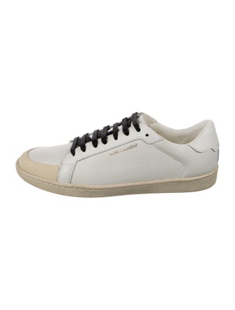Saint Laurent Leather Colorblock Pattern Sneakers